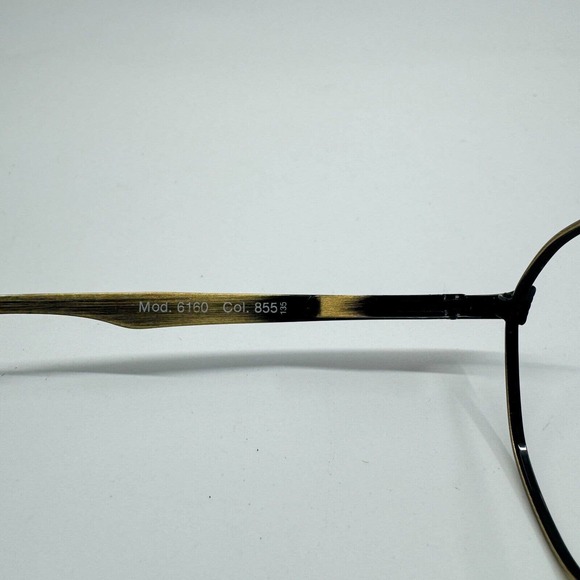 Marcolin Mod. 6160 Col. 855 Eyeglasses Frame 52-19-135 Vintage Gold Black H9408 - Picture 5 of 7